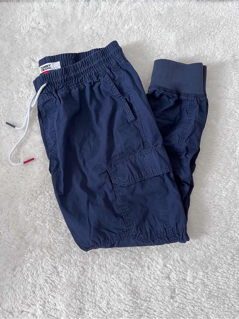 Tommy Hilfiger Navy Drawstring Cargo Joggers